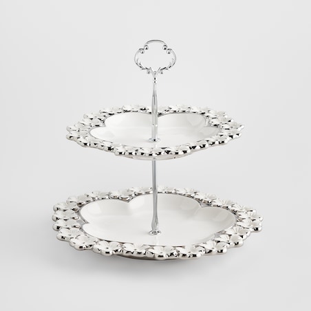 Patera Piętrowa Flosales z motywem kwiatowym