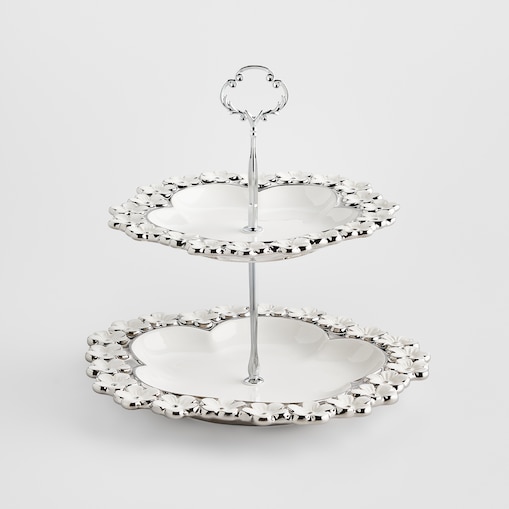 Patera Piętrowa Flosales z motywem kwiatowym