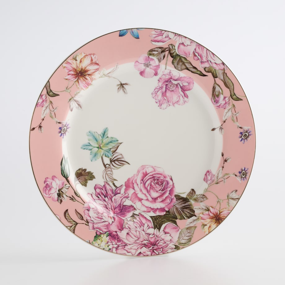 Talerz Obiadowy Rosal z motywem kwiatowym