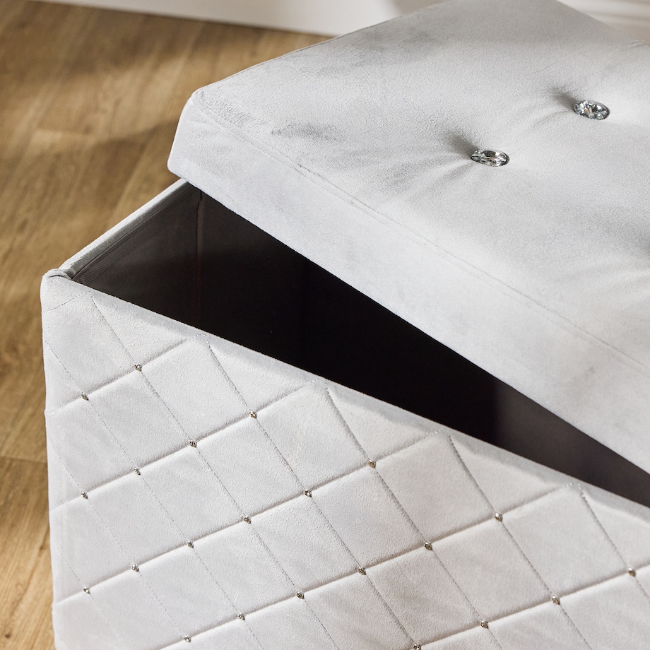 Puf ze schowkiem Diamante 80x40 h40 cm