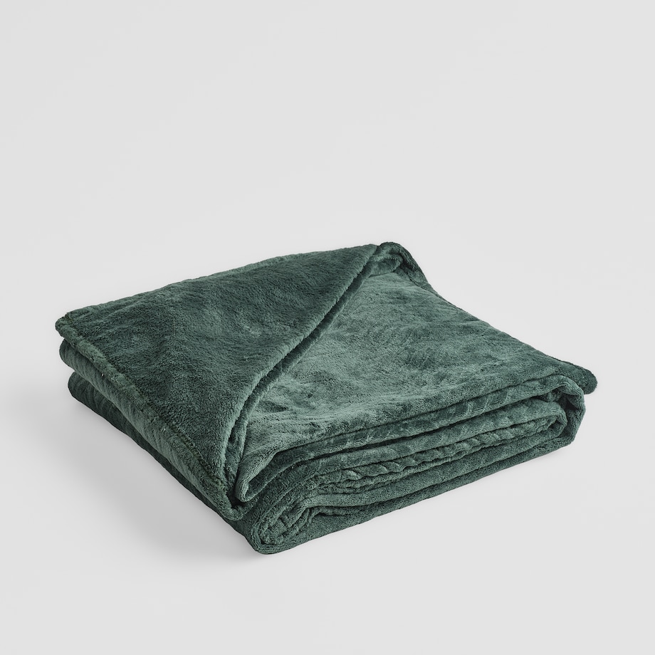 Jednokolorowy koc z wytłoczonym wzorem Esme 150x200 cm