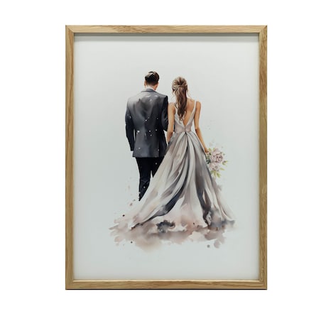 Idąc Ku Miłości, 50x70 cm, rama drewniana jasny dąb, papier matowy 230 gsm