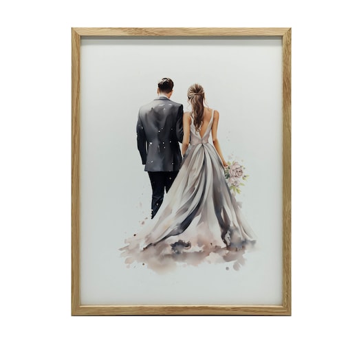 Idąc Ku Miłości, 50x70 cm, rama drewniana jasny dąb, papier matowy 230 gsm