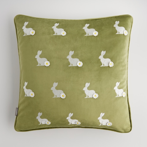 Poszewka Haftowana Hopspring 45x45 cm z motywem królika