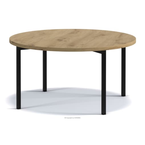 KONSIMO GERIS Stolik kawowy do salonu w stylu industrialnym, dąb rzemieślniczy