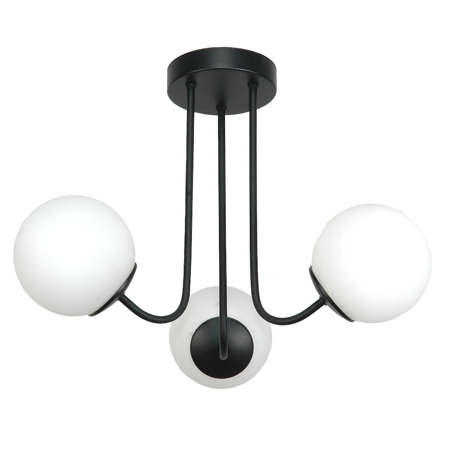lampa sufitowa czarna 3-punktowa industrialna gosti kule białe edylit