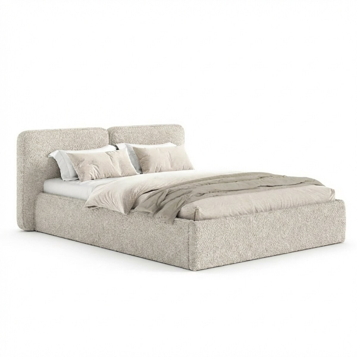 Łóżko Tapicerowane Elite 140X200 Stelaż Pojemnik Na Pościel Loop 02