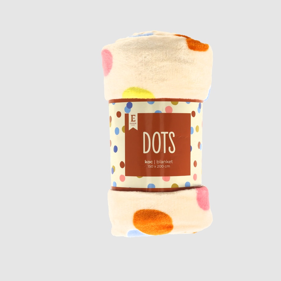 Drukowany koc dziecięcy Dots 150x200 cm