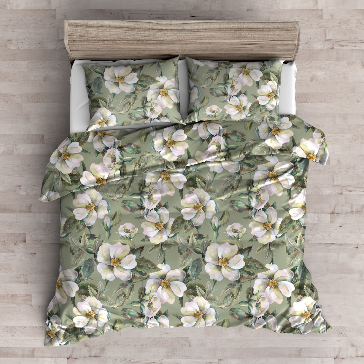 Pościel z bawełny satynowej Dunno 160x200 cm z wzorem kwiatowym