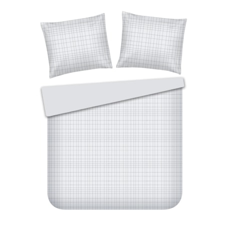 Pościel Żakardowa Sirana 200x220 cm w kratę