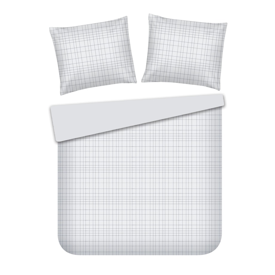 Pościel Żakardowa Sirana 200x220 cm w kratę
