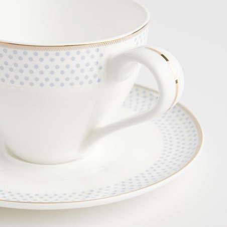Filiżanka Ze Spodkiem Cadena z motywem geometrycznym