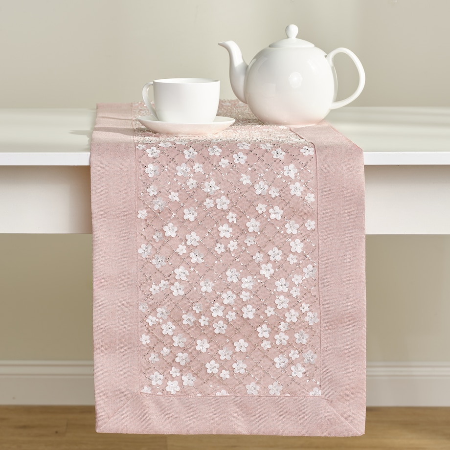 Bieżnik Blossia 35x180 cm z motywem kwiatowym