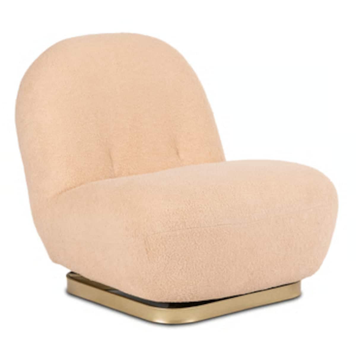 Fotel Obrotowy 360 Wypoczynkowy Boucle Baranek Do Salonu SONNY