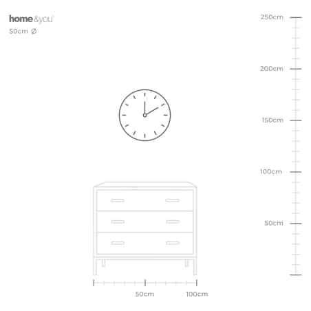klasyczny zegar ścienny ticker ø 50 cm
