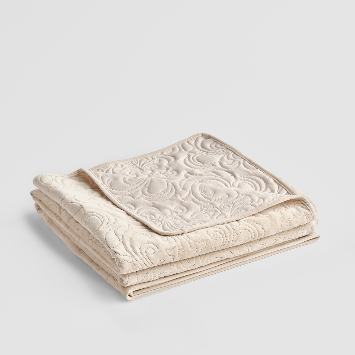 Jednokolorowa narzuta na łóżko z wytłoczonym wzorem Vinnla 200x220 cm
