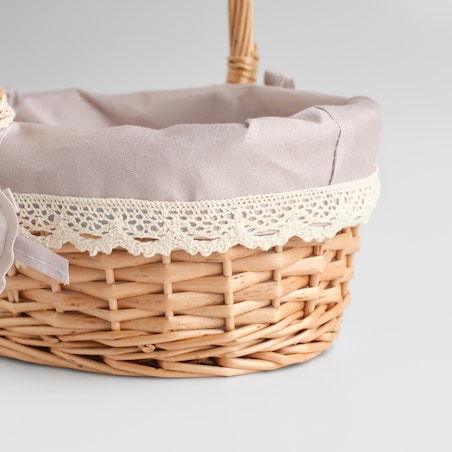 Koszyk z rączką Harti 18x24 cm z motywem serca