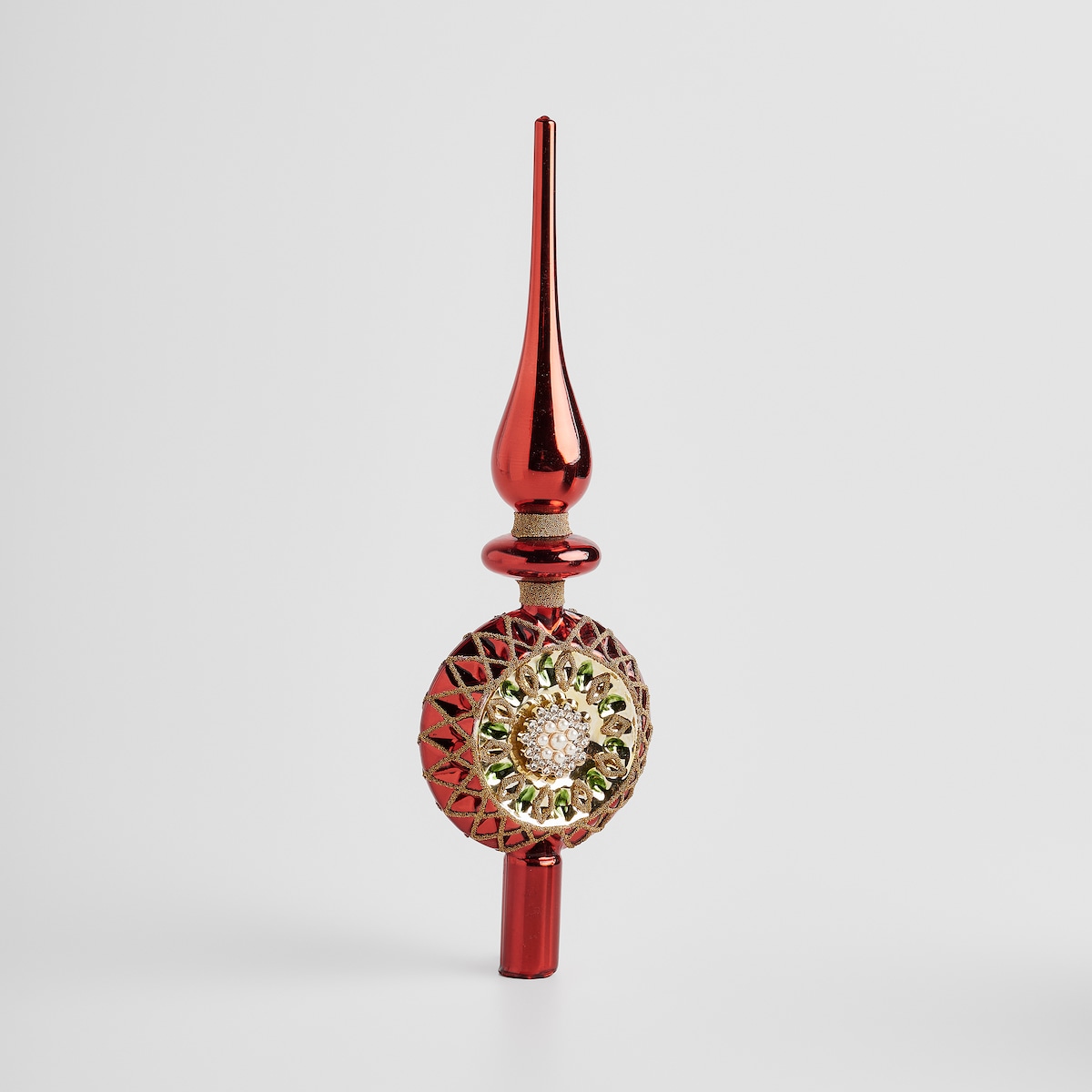 Czubek szklany na choinkę Sitter