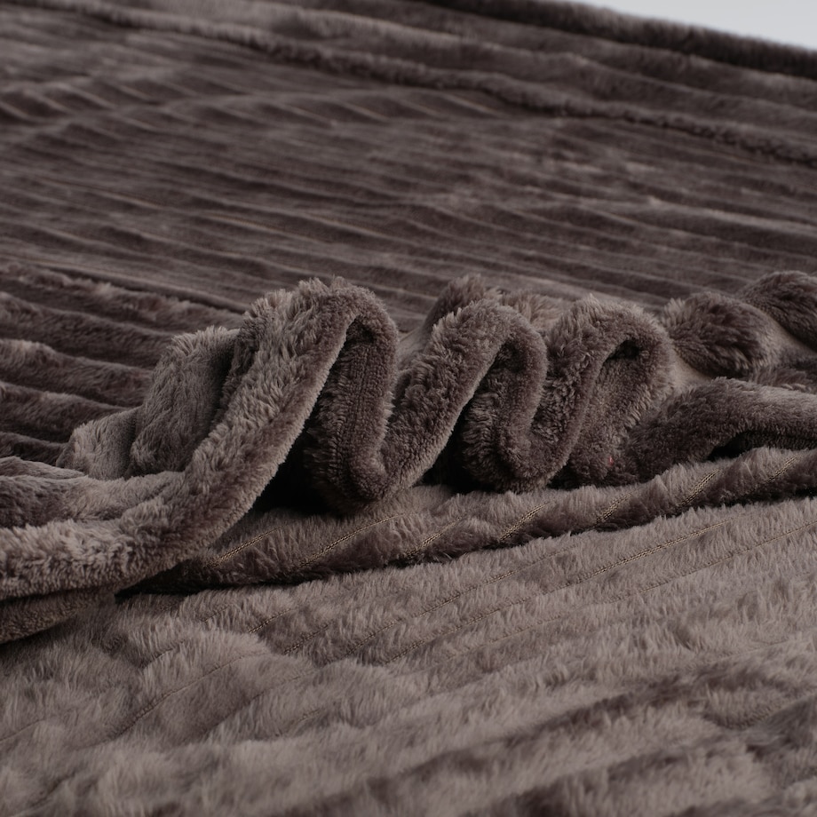 Jednokolorowy koc żakardowy Divite 150x200 cm