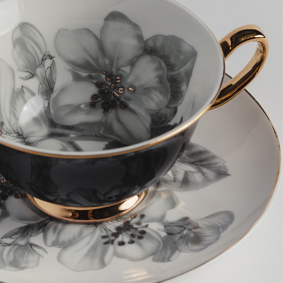 Filiżanka Ze Spodkiem Ennie Black