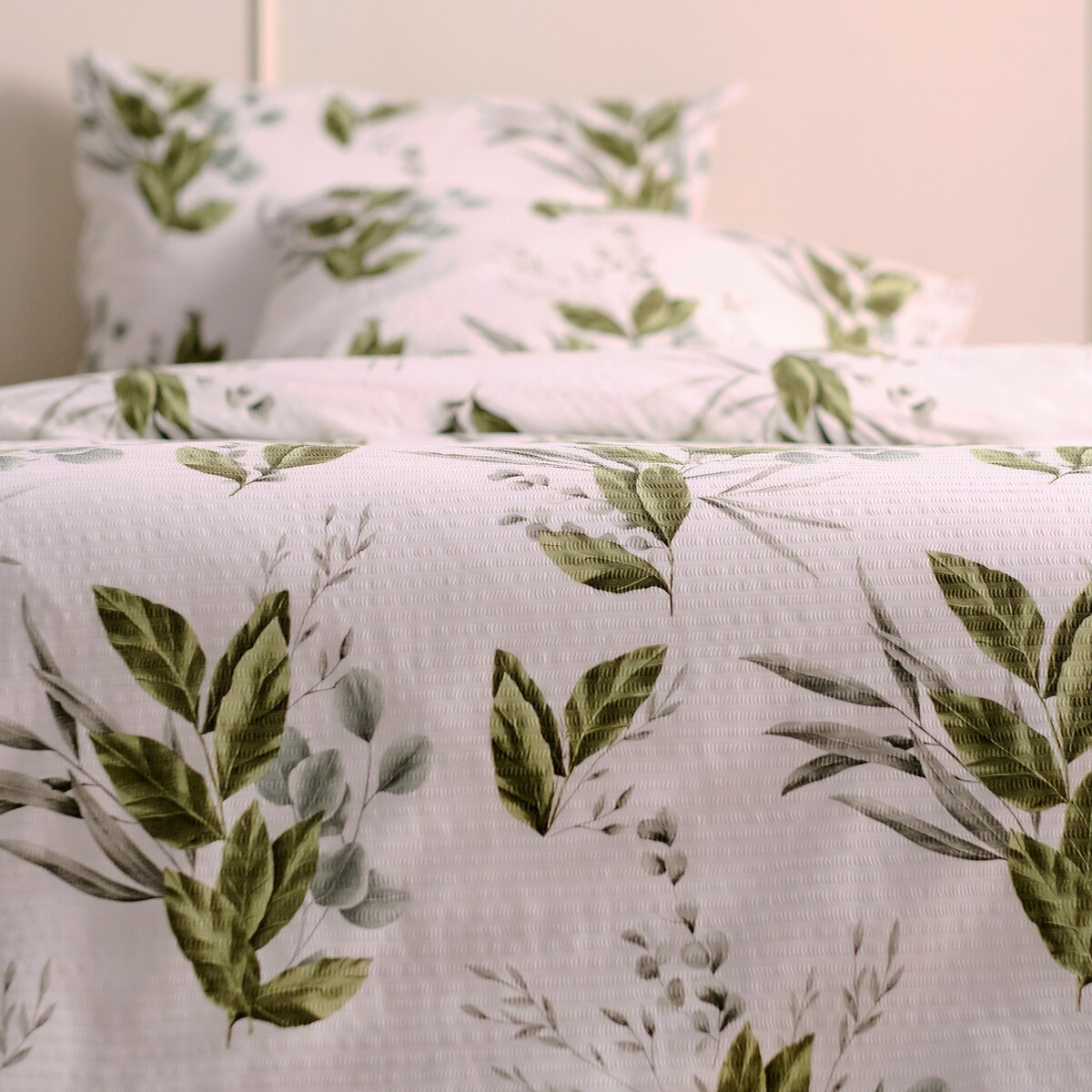 Pościel z kory Ralisosi 160x200 cm z motywem roślinnym