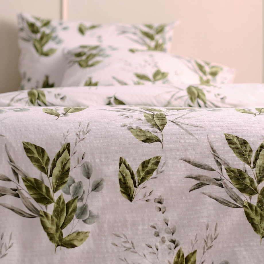 Pościel z kory Ralisosi 160x200 cm z motywem roślinnym