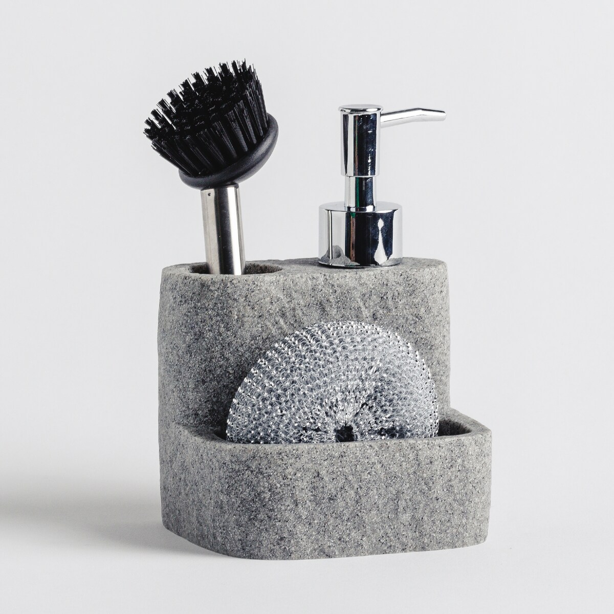 Kitchen Dispenser With Brush And Space For Sponge granisso 