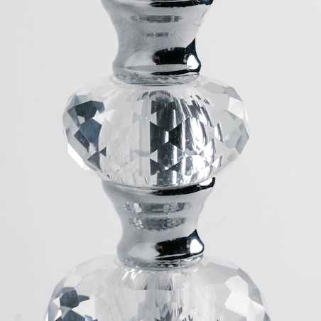 elegancka lampa stołowa z kryształowymi kulami cristel