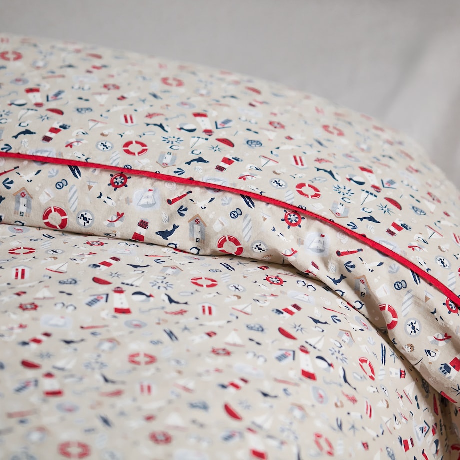 Pościel bawełniana z lamówką Pelora 160x200 cm