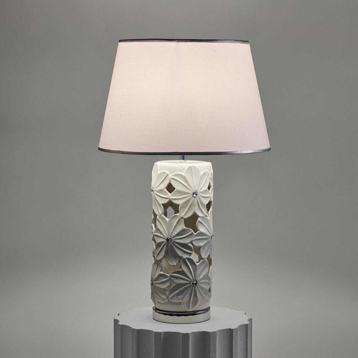 Lampa Stołowa Filonki z motywem kwiatowym