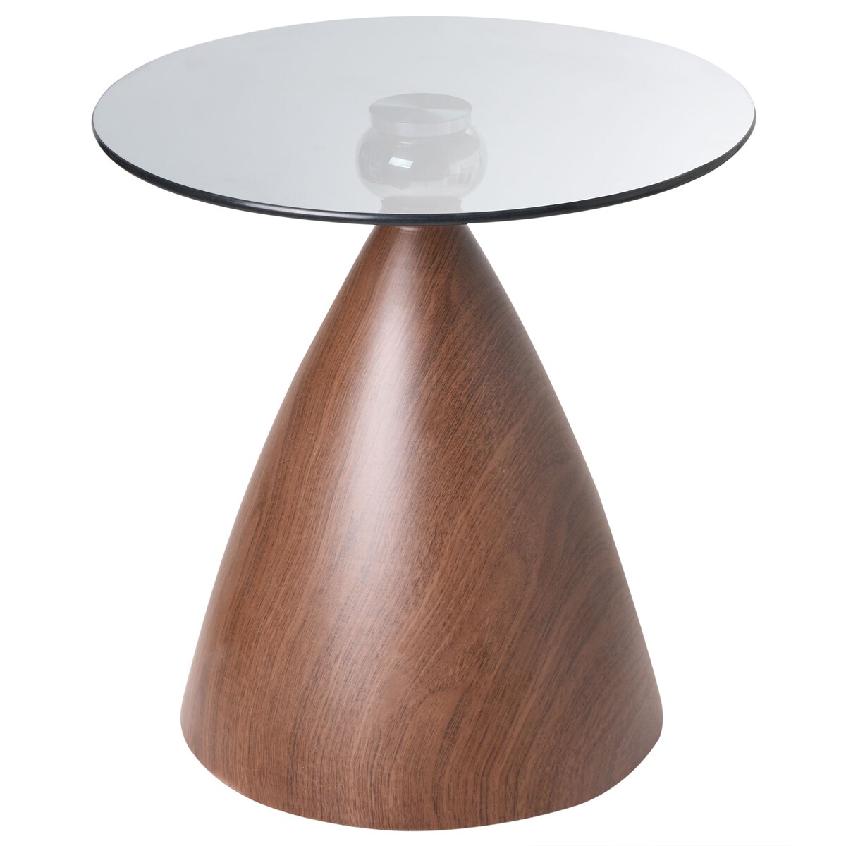 Stolik pomocniczy CORELLA Szkło hartowane Brązowy/ czarny