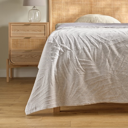 Narzuta Z Bawełną Palmeris 200x220 cm z motywem liści