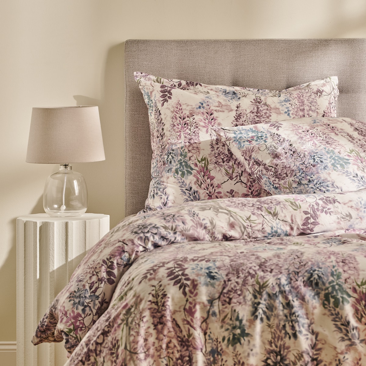 Pościel z bawełny satynowej Flomera 200x220 cm z wzorem kwiatowym