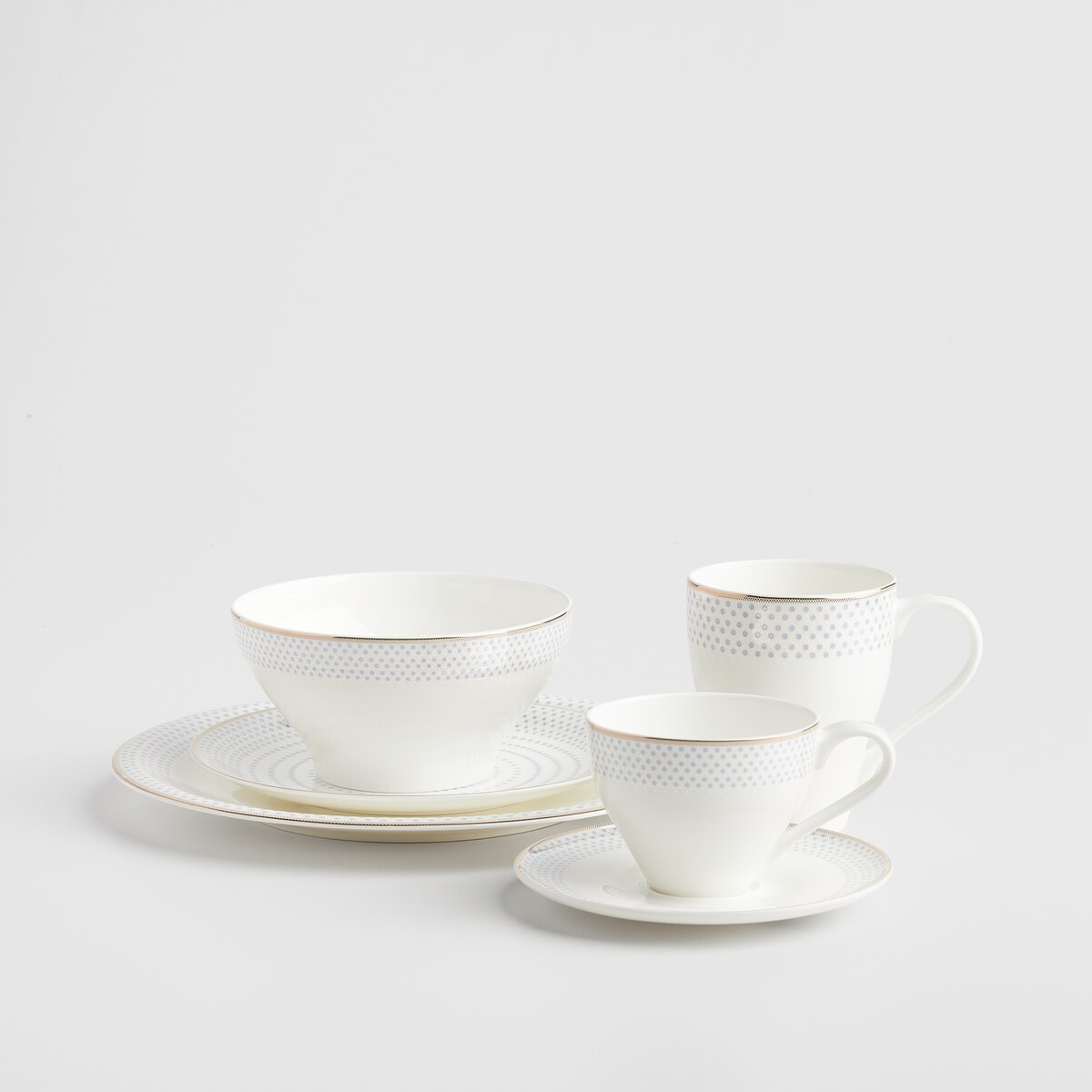 Filiżanka Ze Spodkiem Cadena z motywem geometrycznym