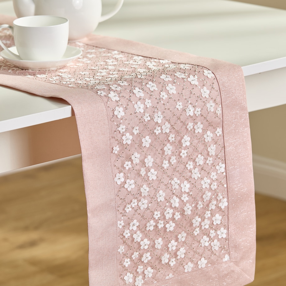 Bieżnik Blossia 35x180 cm z motywem kwiatowym