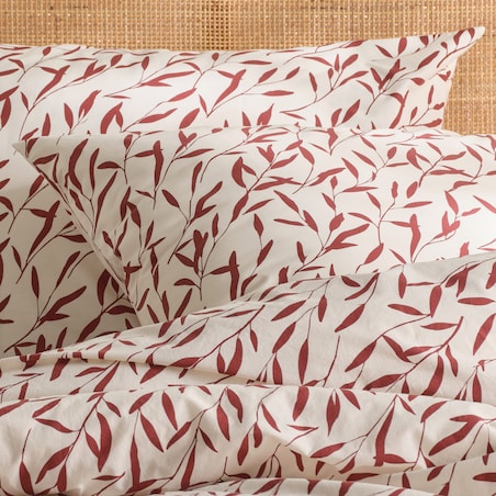Pościel Bawełniana Alisora 160x200 cm z motywem liściastym
