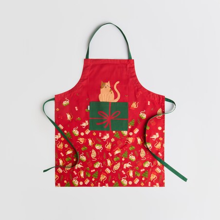 Fartuch Miaoumas 70x85 cm z motywem choinki