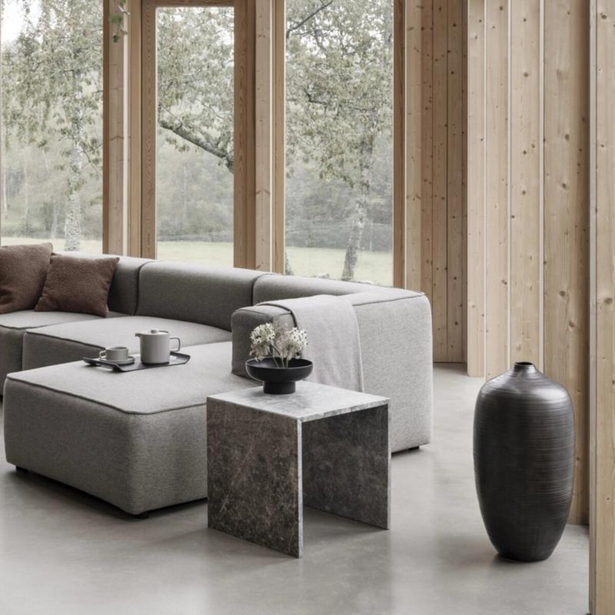 Wazon MIYABI, black, ceramika