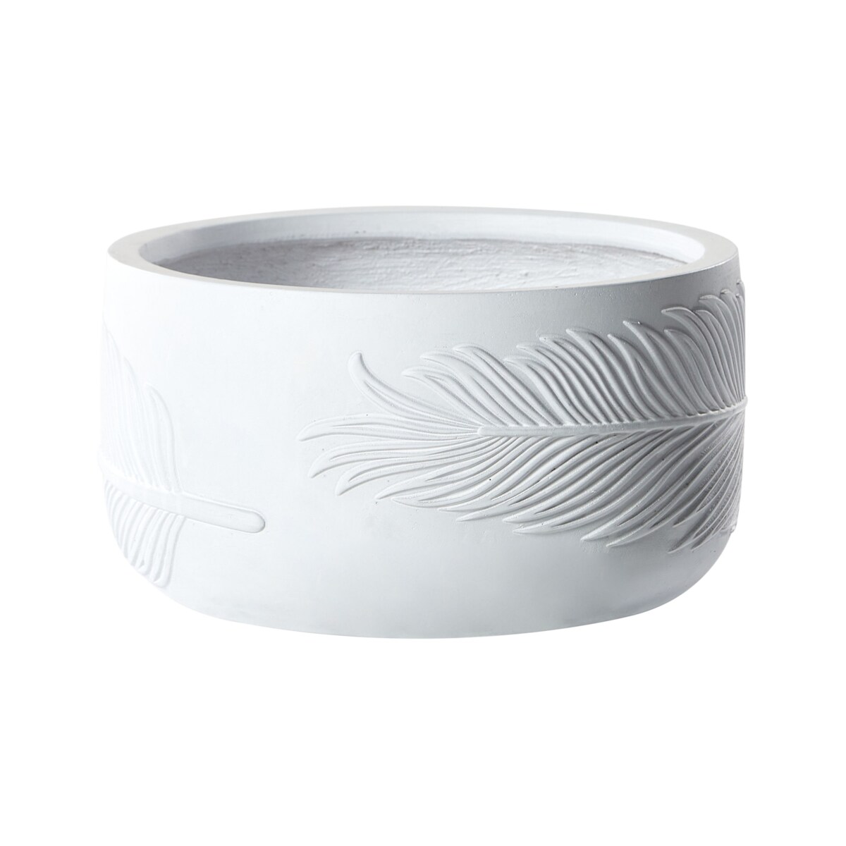Doniczka okrągła 43 x 43 x 23 cm złamana biel FTERO