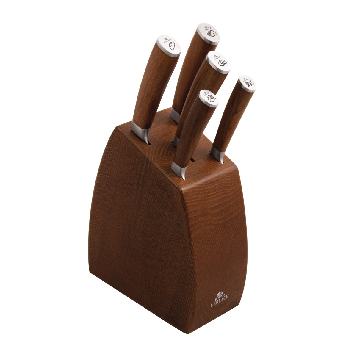 Zestaw 5 Noży W Bloku Z Drzewa Różanego Colonial