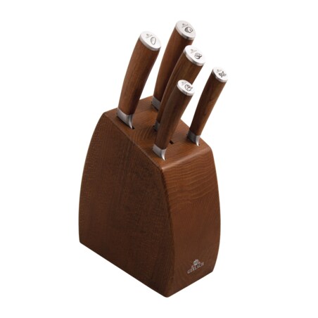 Zestaw 5 Noży W Bloku Z Drzewa Różanego Colonial