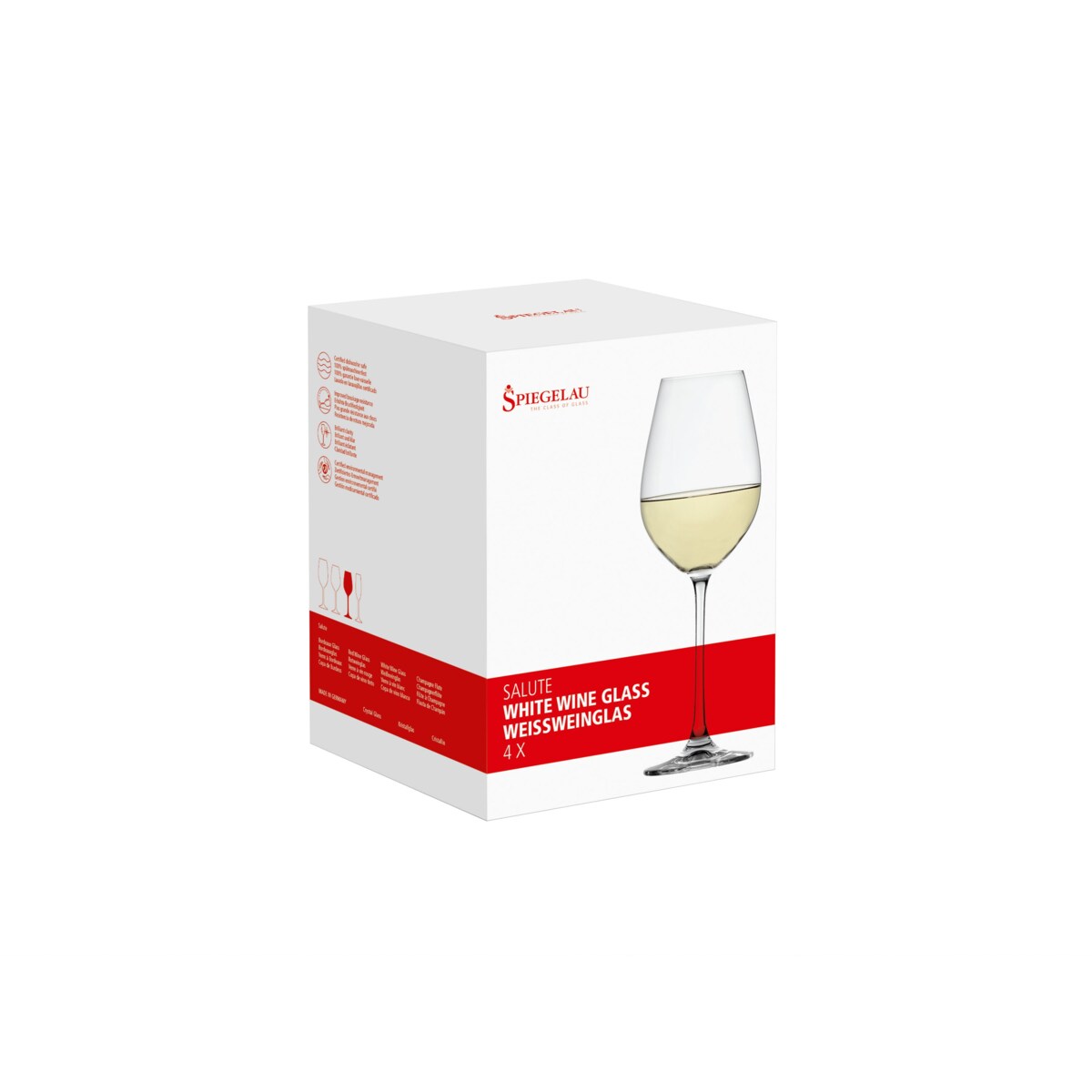 Komplet 4 Kieliszków Do Białego Wina Salute