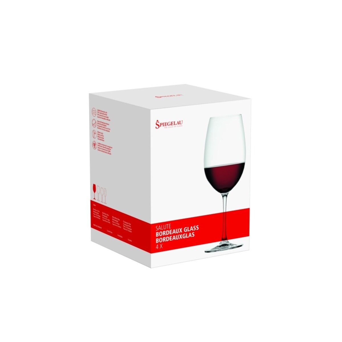 Komplet 4 Kieliszków Do Bordeaux Salute