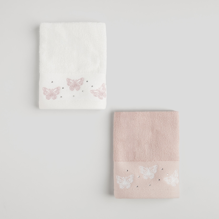 Komplet 2 szt. ręczników do twarzy lub do rąk Papillo 30x30 cm