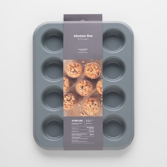 Forma do muffinek ze stali węglowej Kalupo 28,5x37,5 cm