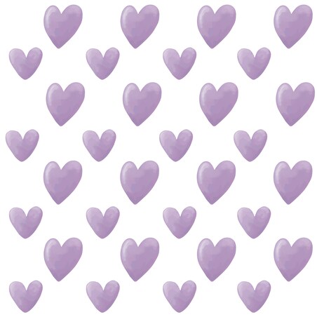 Naklejki Na Ścianę Dla Dzieci Fioletowe Serca SERDUSZKA ZESTAW