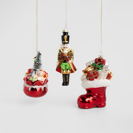 Bombka szklana Sokis z motywem mikołaja