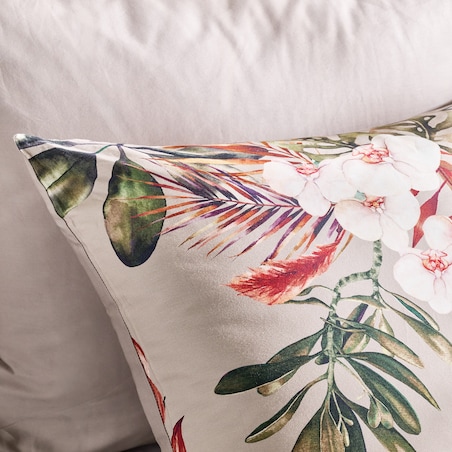 Pościel z bawełny satynowej Barelia 160x200 cm z motywem tropikalnym