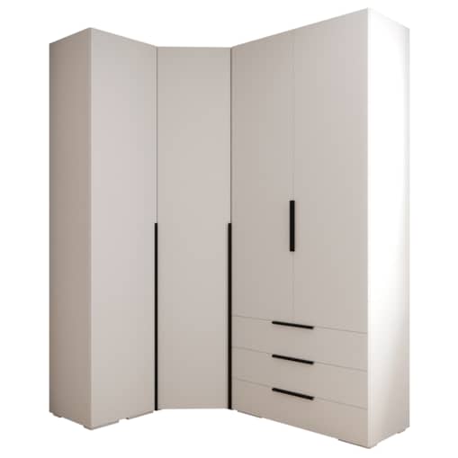 Garderoba wysoka do przedpokoju INOVA 1 Z6 biały+czarny