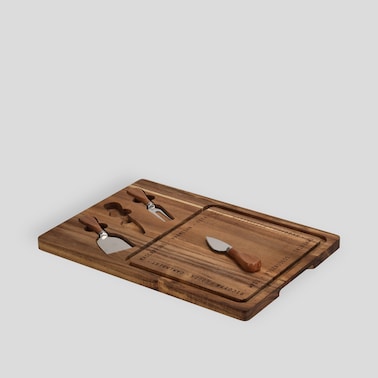 akacjowa deska z nożami do serów questo grandos